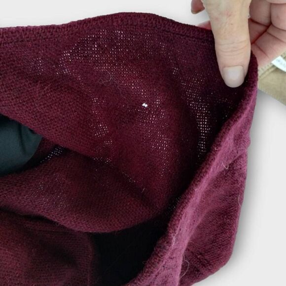 Womens Wool Jacket Sz Medium Hoodie Zip Front Vtg Cabincore Hippie Bohemian Boho - Picture 11 of 11